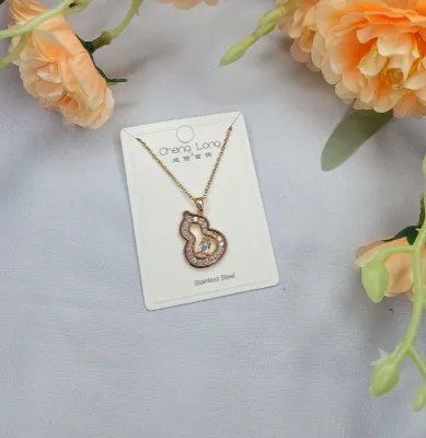 Dainty White Stone Chain Necklace 